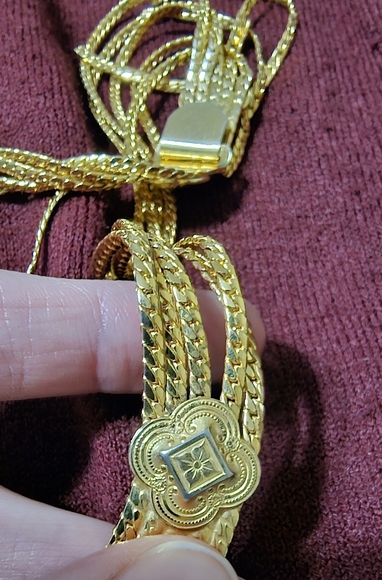 Gold plated vintage christian dior metal chain belt - Picture 3 of 5